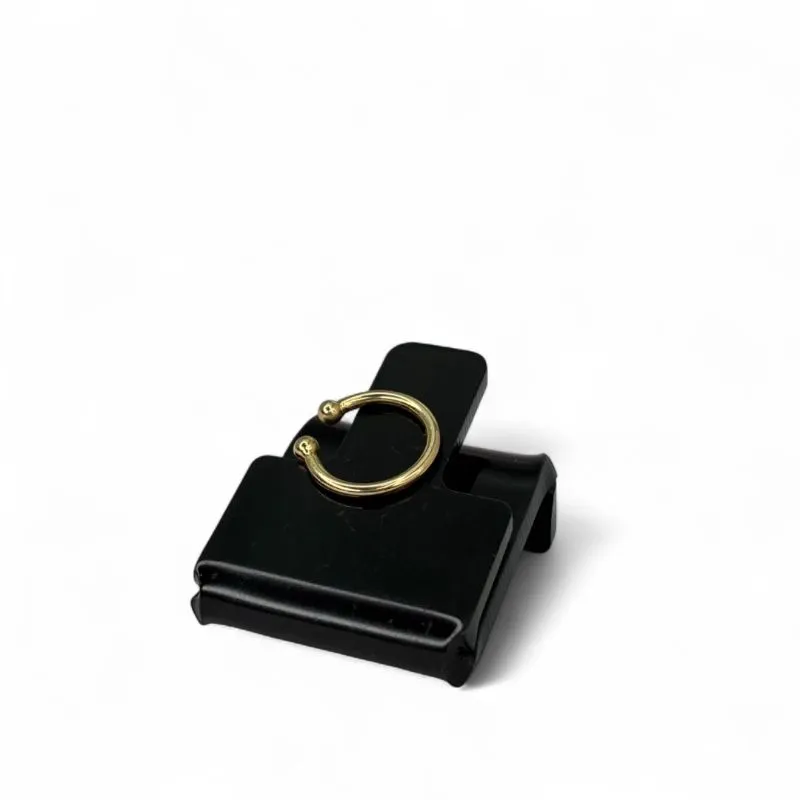 PIERCING FAKE FERRADURA ARGOLA LISA- BANHADO A OURO 18K