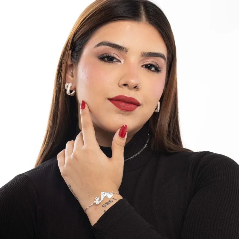 CHOKER CORRENTE RIVIERAA MÉDIA COM ZIRCONIA PRETA E EXTENSOR  - BANHADO A PRATA 925