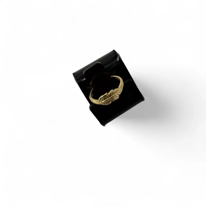 ANEL FALANGE REGULÀVEL PENA  LISO  - BANHADO A OURO 18K