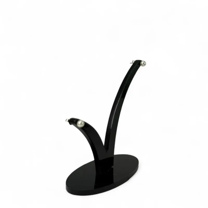 BRINCO PEQUENO PÉROLA PEQUENA LISA - BANHADO A PRATA 925