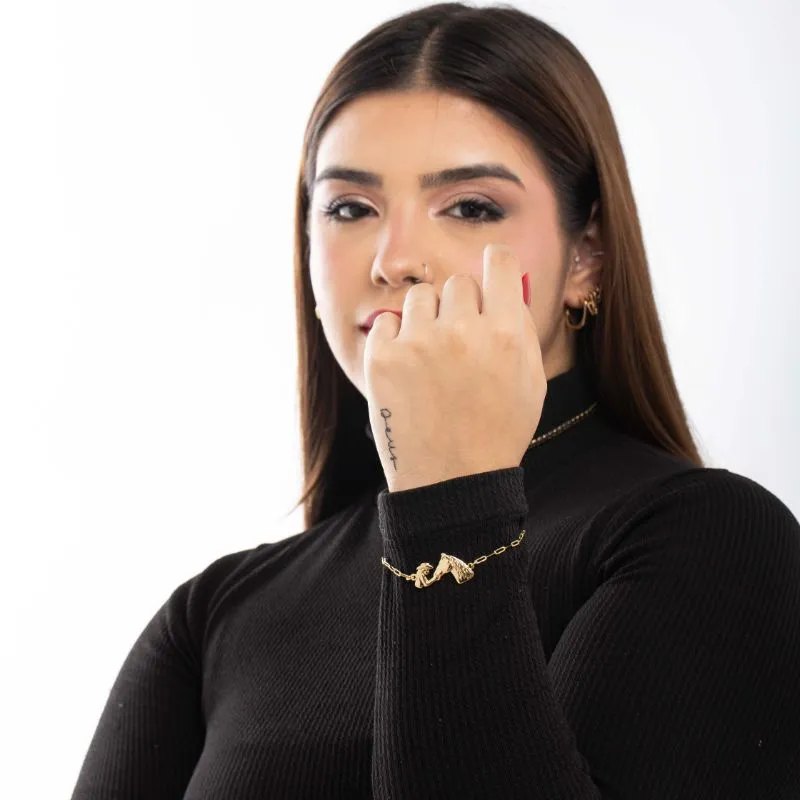 CHOKER CORRENTE RIVIERA MÉDIA COM ZIRCONIA PRETA E EXTENSOR  - BANHADO A OURO 18K