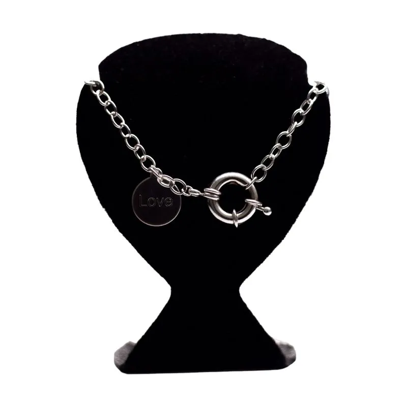 CHOKER LOVE ELO PORTUGUÊS - BANHADO A PRATA 925