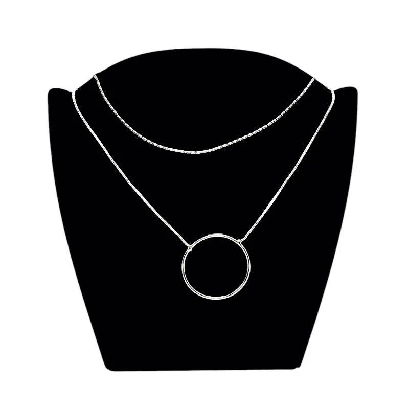 CHOKER VENEZIANA  COM ARO E EXTENSOR - BANHADO A PRATA 925