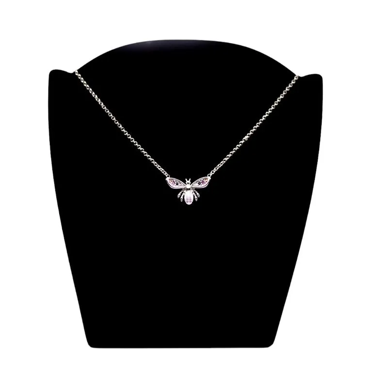 CORRENTE ELO PORT FINO COM ABELHA ZIRCONIA COLORIDA COM EXTENSOR- BANHADO A RÓDIO BRANCO