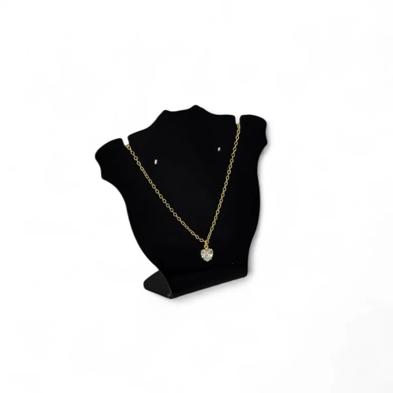 CORRENTE ELO PORTUGUES FINO  PONTO DE LUZ CORAÇÃO LISO S/ EXTENSOR - BANHADO A OURO 18K