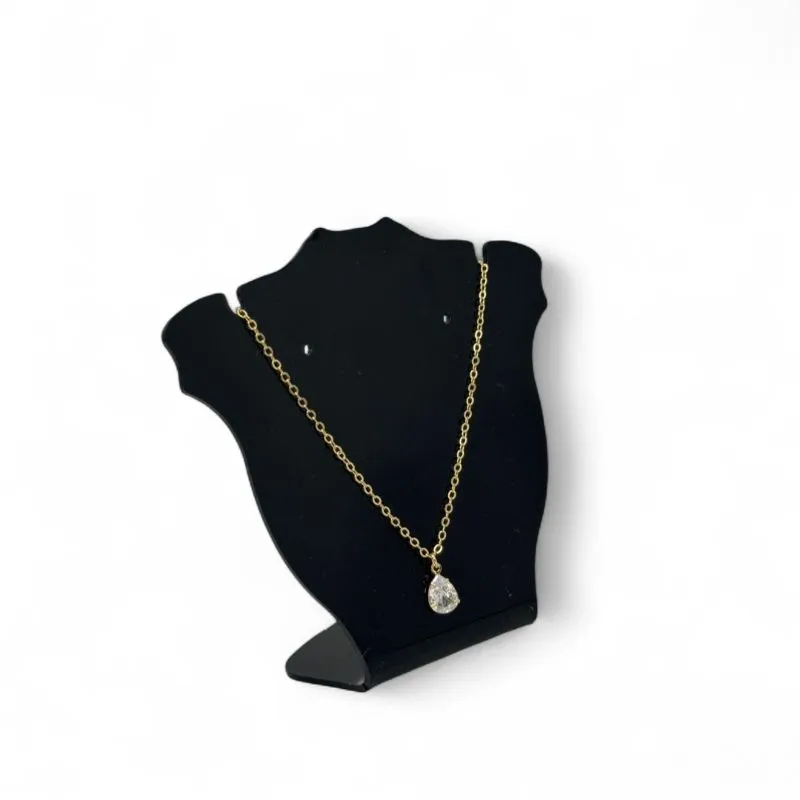 CORRENTE ELO PORTUGUES FINO  PONTO DE LUZ GOTA LISO S/ EXTENSOR - BANHADO A OURO 18K