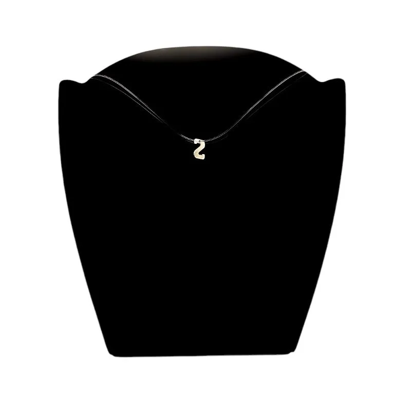 CORRENTE FIO DE SILICONE COM PINGENTE INICIAL S SIMPLES- BANHADO A PRATA 925