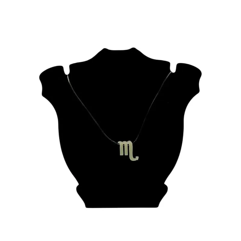 CORRENTE FIO DE SILICONE COM PINGENTE MADRÉROLA SIGNO ESCORPIÃO- BANHADO A OURO 18K