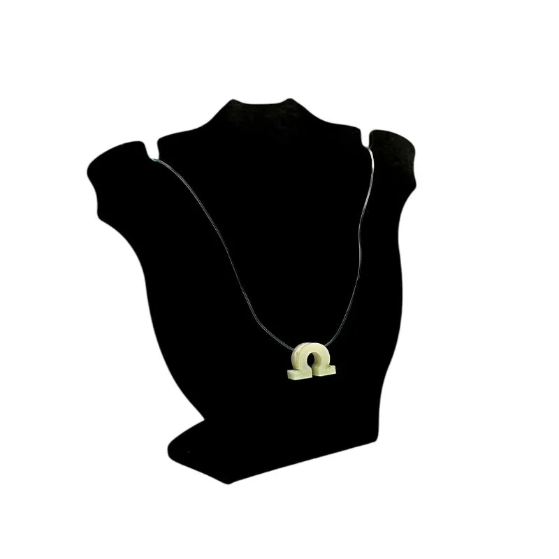 CORRENTE FIO DE SILICONE COM PINGENTE MADRÉROLA SIGNO LIBRA- BANHADO A OURO 18K