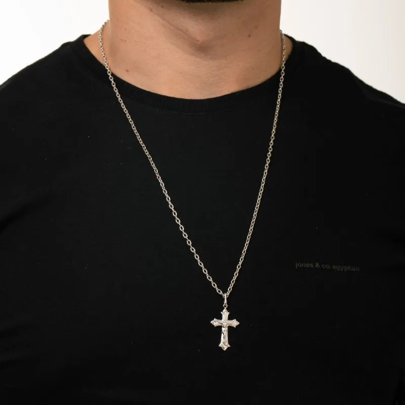 CORRENTE MASCULINA ELO CARTHIE ABAULADO FINO 70CM- BANHADO A PRATA 925