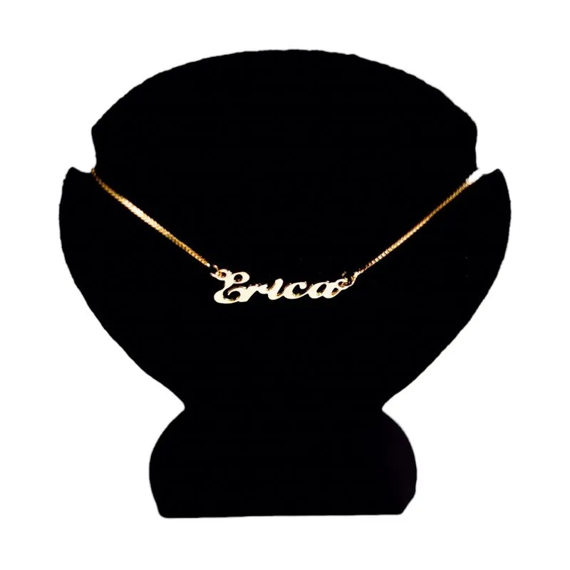 CORRENTE PERSONALIZADA NOME SIMPLES ERICA - BANHADO A OURO 18K