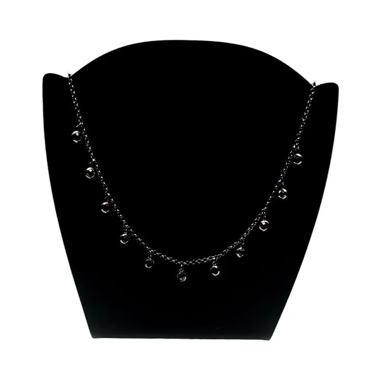 CORRENTE PINGO DE LUZ COLORS ELO PORTUGUÊS COM EXTENSOR  - BANHADO A RÓDIO NEGRO