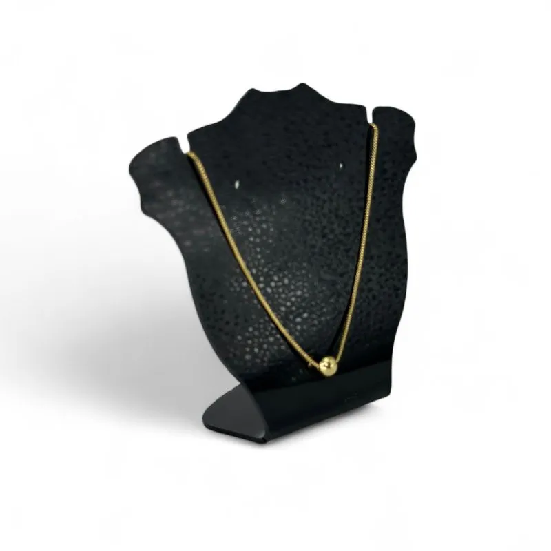 CORRENTE VENEZIANA COM BOLINHA LISA - BANHADO A OURO 18K