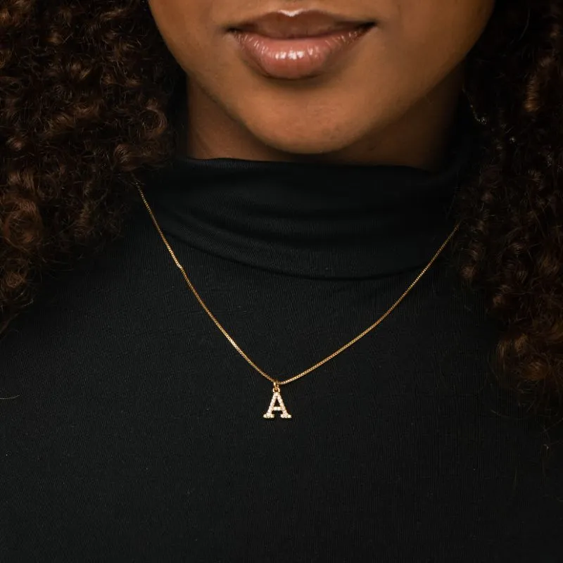 CORRENTE VENEZIANA COM INCIAL PEQUENA CRAVEJADA EM MICRO ZIRCÔNIA CRISTAL - BANHADO A OURO 18K