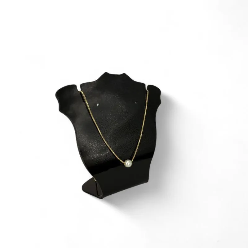 CORRENTE VENEZIANA COM PÉROLA LISA - BANHADO A OURO 18K