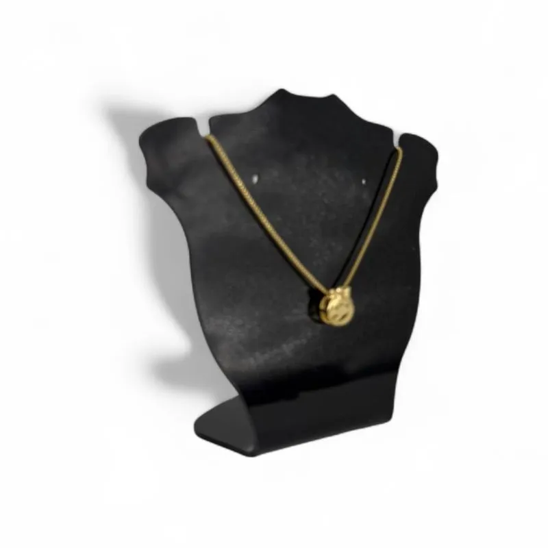 CORRENTE VENEZIANA PINGENTE MENINA LISO REDONDO  - BANHADO A OURO 18K