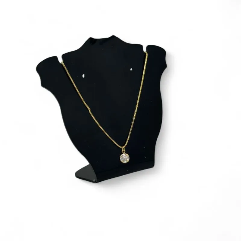 CORRENTE VENEZIANA PONTO DE LUZ REDONDO LISO S/ EXTENSOR - BANHADO A OURO 18K