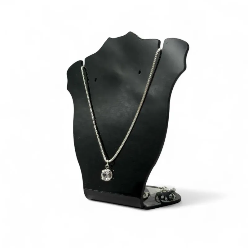 CORRENTE VENEZIANA PONTO DE LUZ REDONDO LISO S/ EXTENSOR - BANHADO A PRATA 925