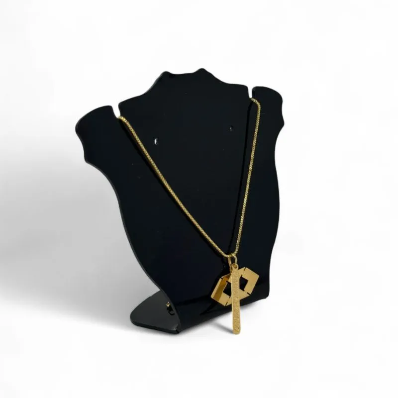 CORRENTE VENEZIANA PROFISSÃO ADMINISTRAÇÃO COM EXTENSOR -  BANHADO A OURO 18K