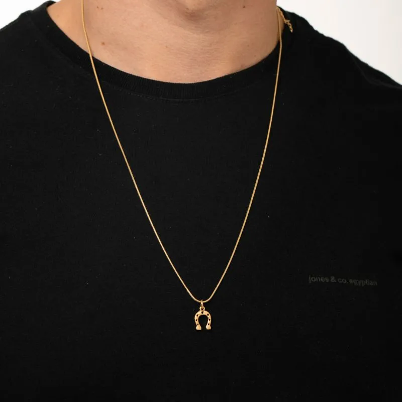 PINGENTE FERRADURA PEQUENA LISA - BANHADO A OURO 18K