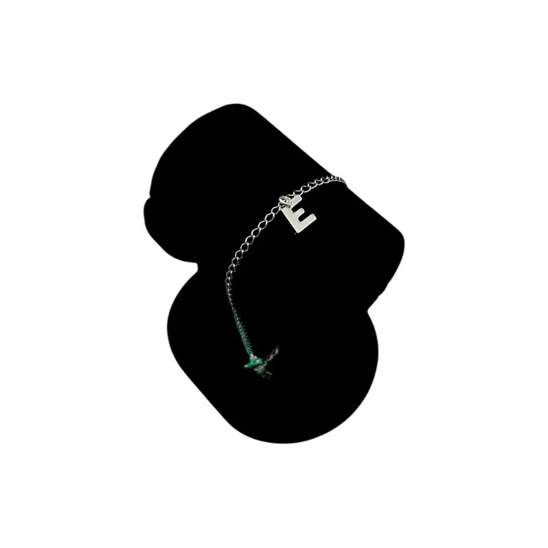 PULSEIRA GRUMET FINO COM INCIAL E- BANHADO A PRATA 925