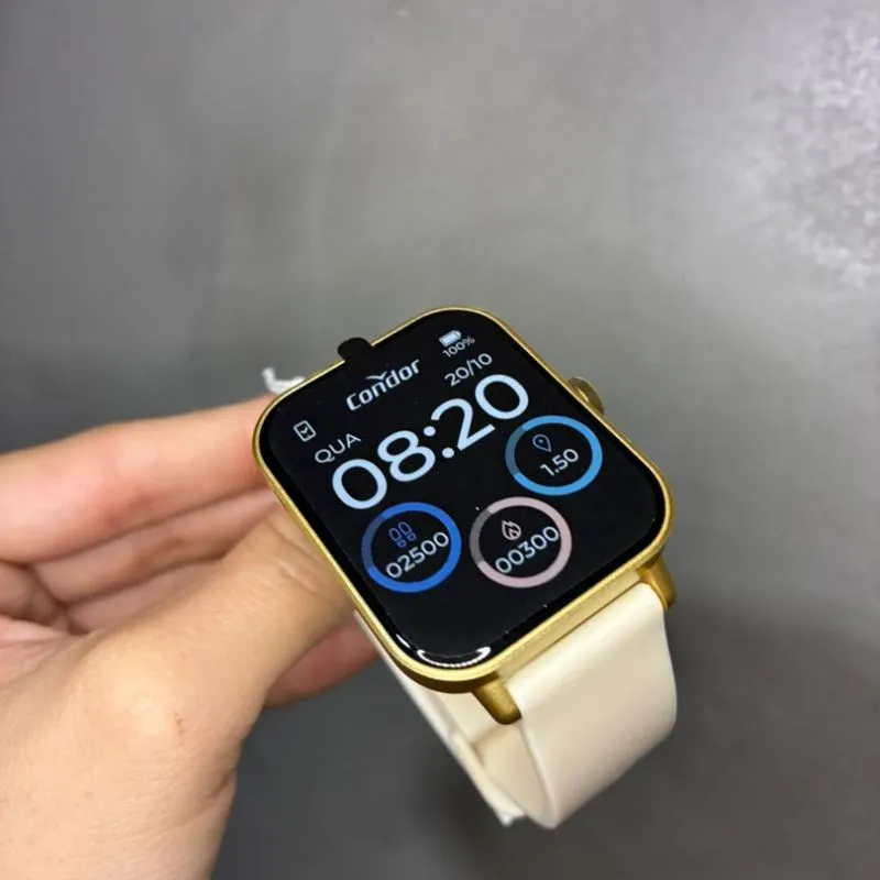 RÉLOGIO SMART WATCH CONDOR DOURADO COM PULSEIRA OFF