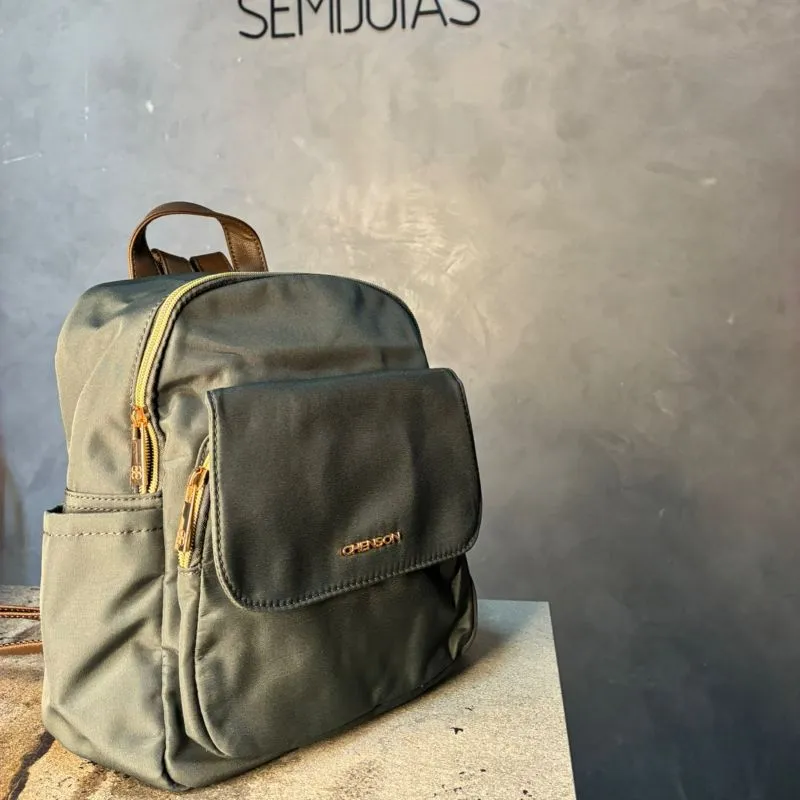 BOLSA CHUMBO COM MARROM LISA POLIURETANO CHENSON