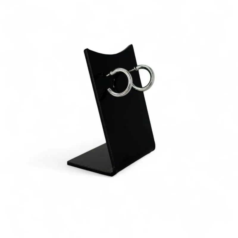 BRINCO ARGOLA CLASSICA LISA MÉDIA - BANHADO A PRATA 925