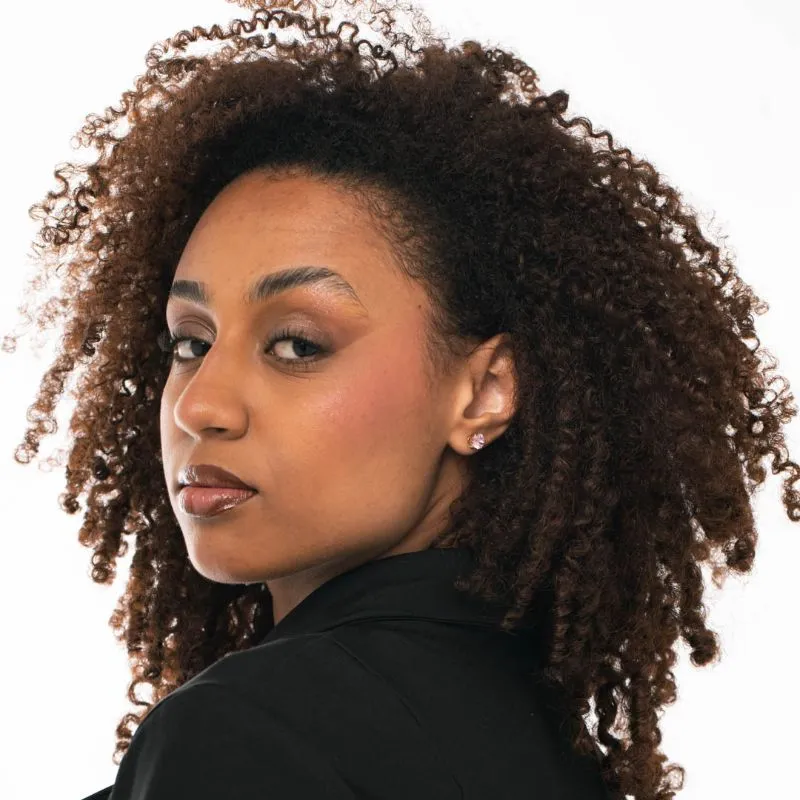 BRINCO PONTO DE LUZ REDONDO GRANDE COM 6 GARRAS ROSÉ- BANHADO A OURO 18K