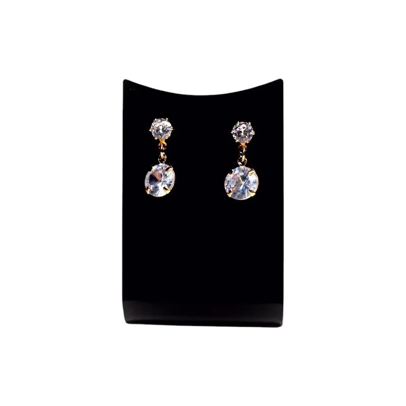 BRINCO ZIRCONIA COM PONTO DE LUZ PENDURADO GRANDE- BANHADO A OURO 18K