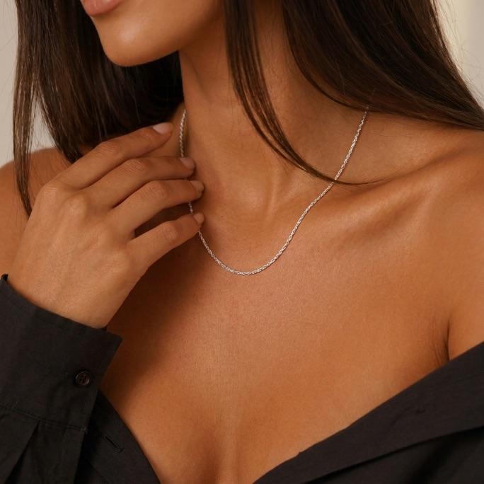 CORRENTE AVULSA CORDÃO BAIANO 2MM - BANHADO A PRATA 925