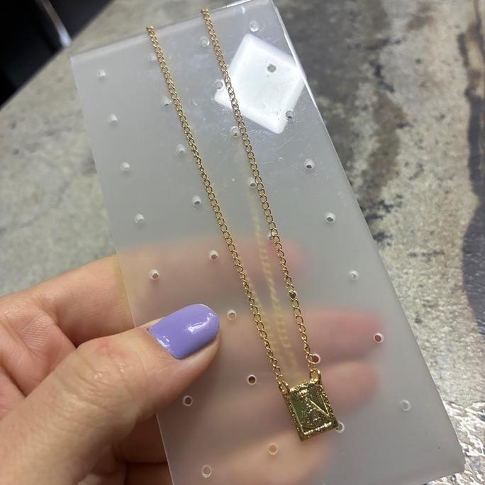 CORRENTE ESCAPULARIO GRUMET NOSSA SENHORA DE APARECIDA - BANHADO A OURO 18K