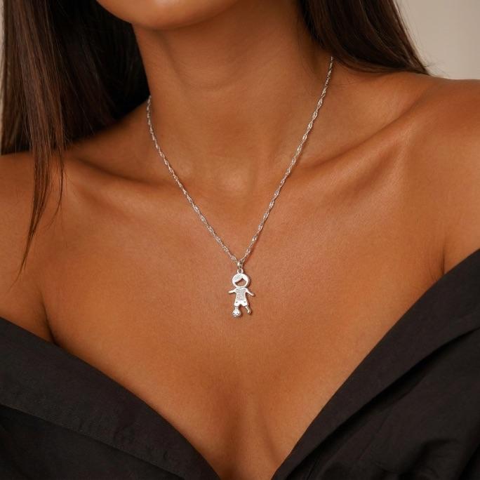 CORRENTE SINGAPURA MENINO COM BOLA CRAVEJADO COM ZIRCONIA CRISTAL - BANHADO A PRATA 925
