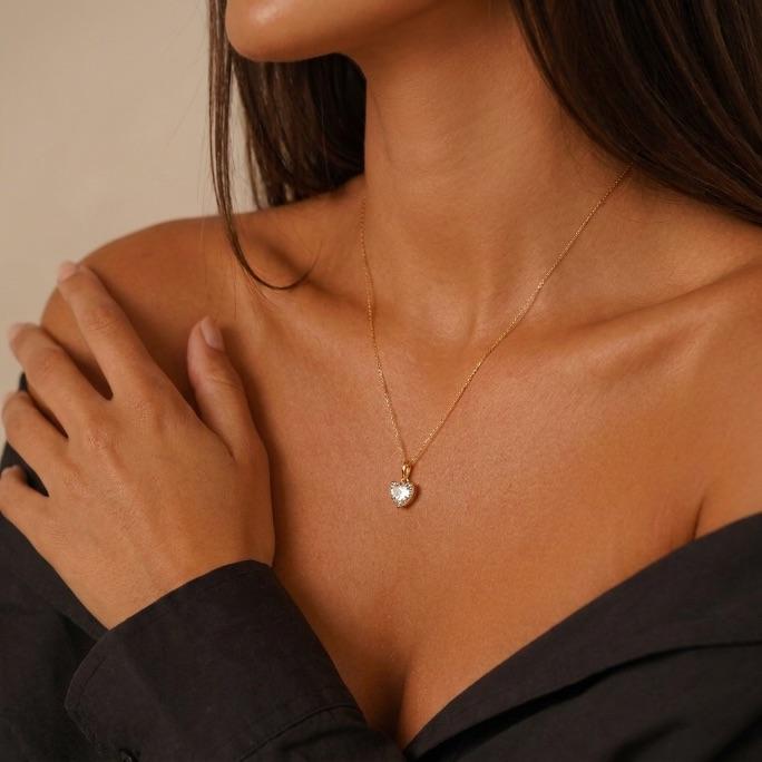 CORRENTE VENEZIANA PONTO DE LUZ CORAÇÃO LISO S/ EXTENSOR - BANHADO A OURO 18K