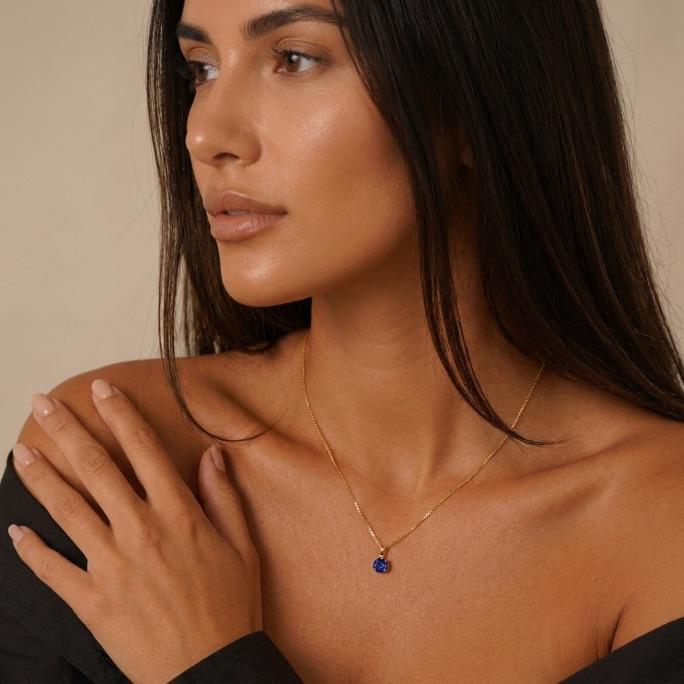 CORRENTE VENEZIANA PONTO DE LUZ REDONDO AZUL BIC LISO S/ EXTENSOR - BANHADO A OURO 18K