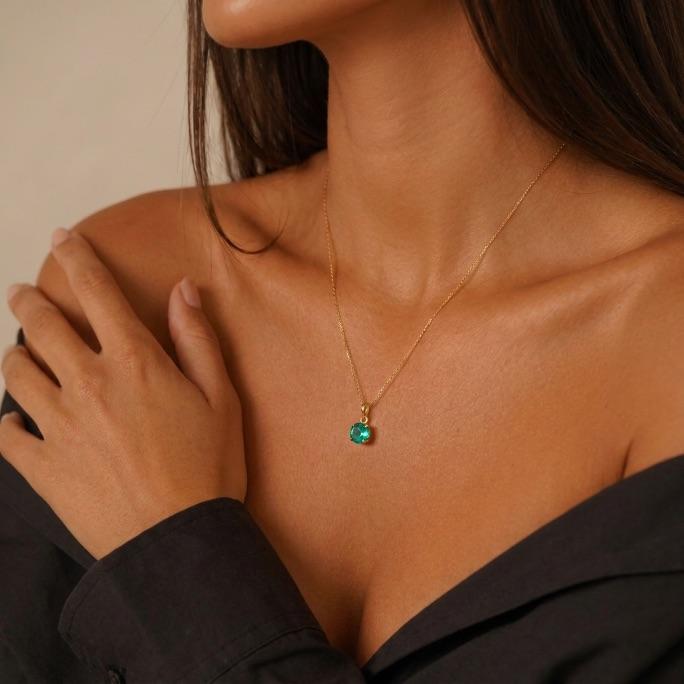 CORRENTE VENEZIANA PONTO DE LUZ REDONDO VERDE AGUA  LISO S/ EXTENSOR - BANHADO A OURO 18K