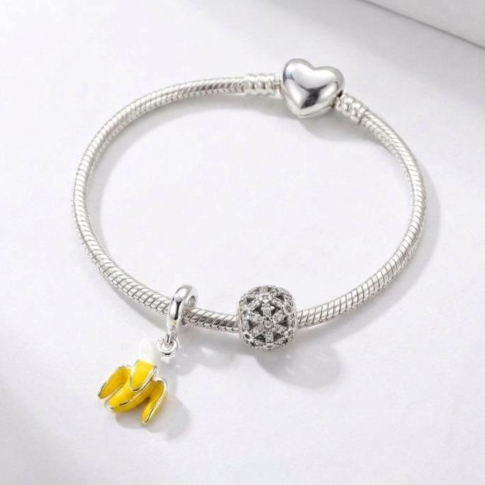 BERLOQUE SEPARADOR BOLA CRAVEJADA COM ZIRCONIA CRISTAL  - PRATA 925