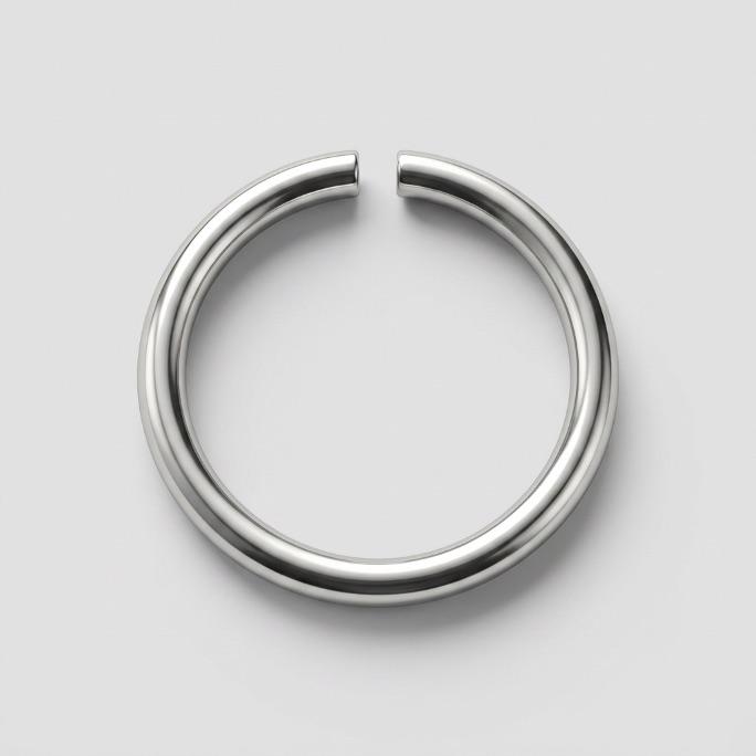PIERCING DE NARIZ ARGOLINHA LISA - PRATA 925