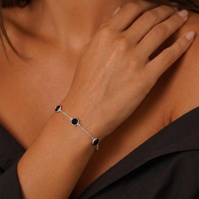 CORRENTE FÉ ESMALTADO COM CRUZ E SANTO PENDURADO PRETO-OU