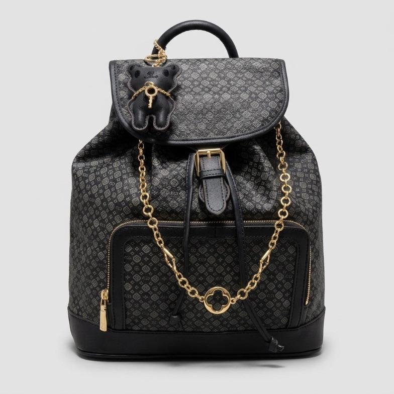 MOCHILA PRETO MONOGRAMA SACO  + CHAVEIRO MONOGRAMA E CHAVEIRO USO CHENSON